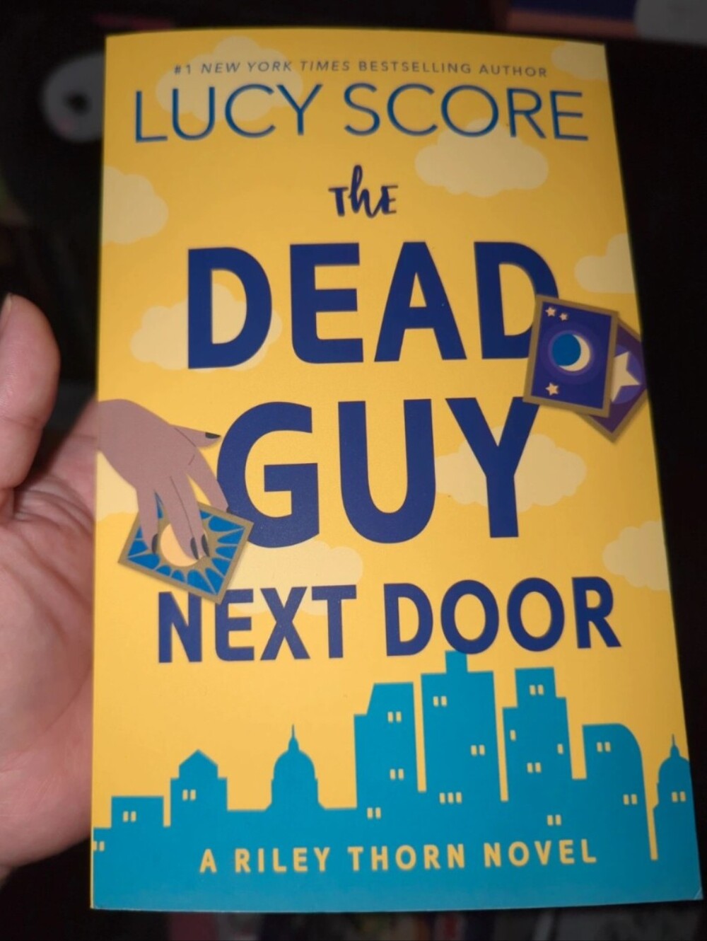 NEW The Dead Guy Next Door - Yellow & Teal Paperback Novel Book Mystery Romance